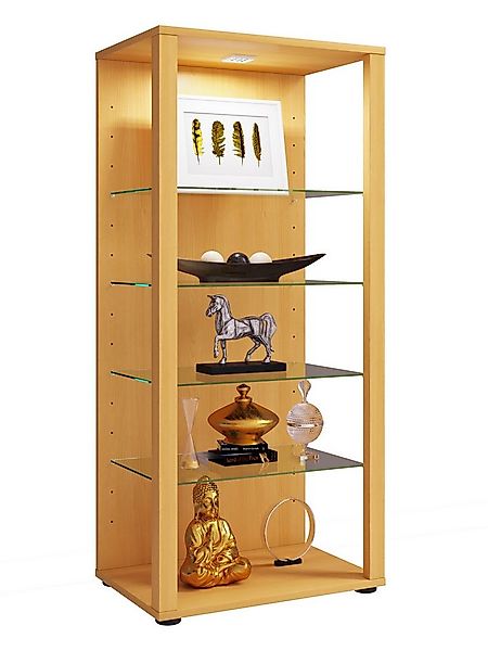 VCM Standvitrine Holz Glas Stand Vitrine Sammelvitrine Glasol lll günstig online kaufen