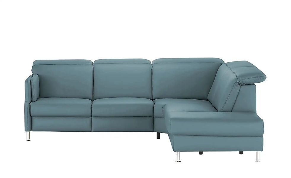 meinSofa Leder-Ecksofa  Leon ¦ blau ¦ Maße (cm): B: 259 H: 83 T: 236.0 Pols günstig online kaufen
