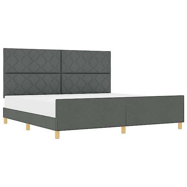vidaXL Bett Bettgestell Dunkelgrau 200x200 cm aus Stoff (1-tlg) günstig online kaufen