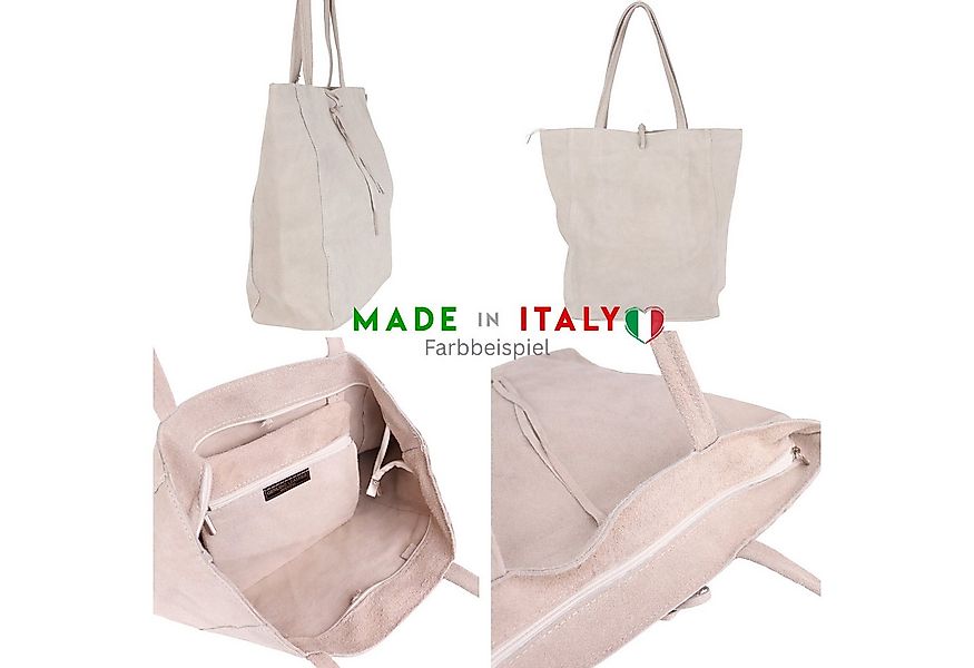 MIRROSI Shopper aus Echtleder / Wildleder, Made in Italy, Henkeltasche Tasc günstig online kaufen