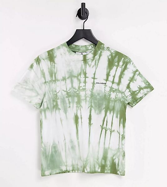COLLUSION – Kurz geschnittenes T-Shirt mit Vintage-Passform und Batikmuster günstig online kaufen
