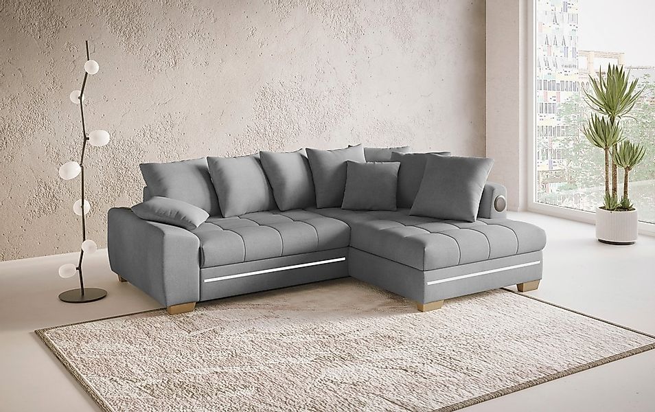 Mr. Couch Ecksofa »Nikita II, L-Form«, mit Kaltschaum, RGB-LED, Soundsystem günstig online kaufen