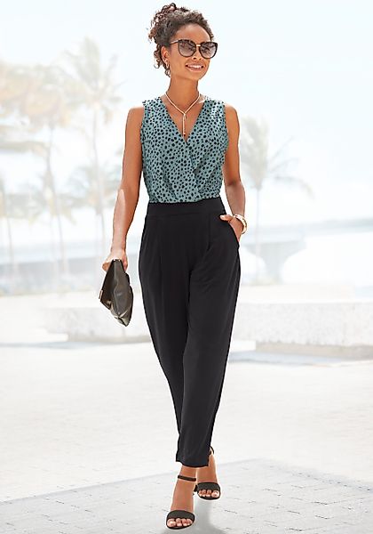 LASCANA Overall, mit überlappendem Oberteil, eleganter Jumpsuit, Business-L günstig online kaufen
