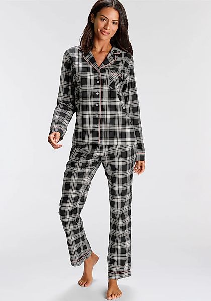 H.I.S Pyjama Set, 2-teilig, 2 tlg. aus Flanell mit Allover-Karomuster günstig online kaufen