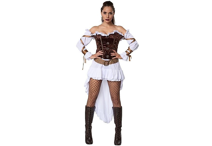 dressforfun Kostüm Frauenkostüm Woman-Steampunk Palastwache, Schulterloses günstig online kaufen