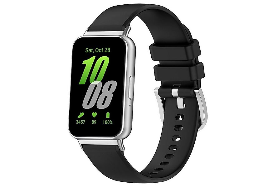 Wigento Smartwatch-Armband Für Samsung Galaxy Fit 3 hochwertiges Design Sil günstig online kaufen