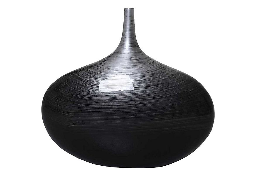 VIVANNO Bodenvase Fiberglas BELEZA Rund - Silber Hochglanz Mit Muster (1 St günstig online kaufen