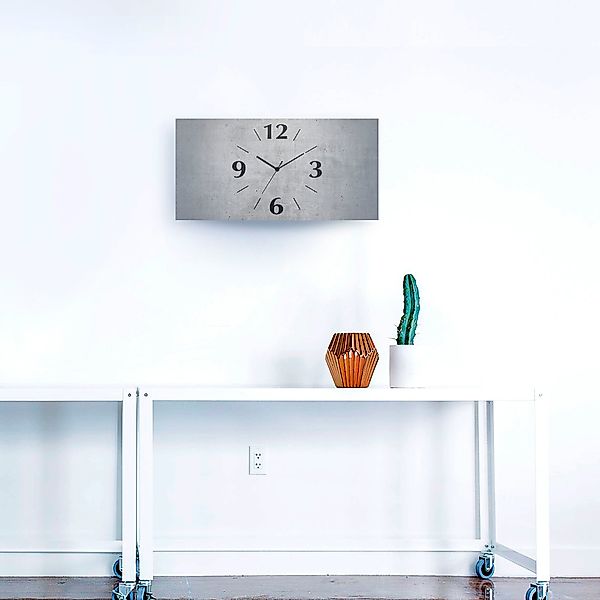 Artland Wanduhr Grauer Beton (3D Optik günstig online kaufen