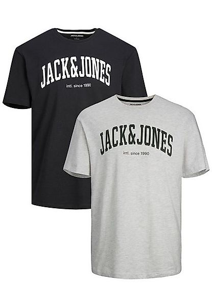 Jack & Jones T-Shirt 2-er Set Logo Kurzarm Basic JJELOGO (2-tlg) JJEJOSH TE günstig online kaufen