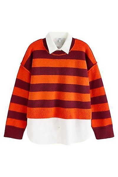 Next 2-in-1-Pullover Eleganter 2-in-1-Strickpullover mit Hemdlage günstig online kaufen