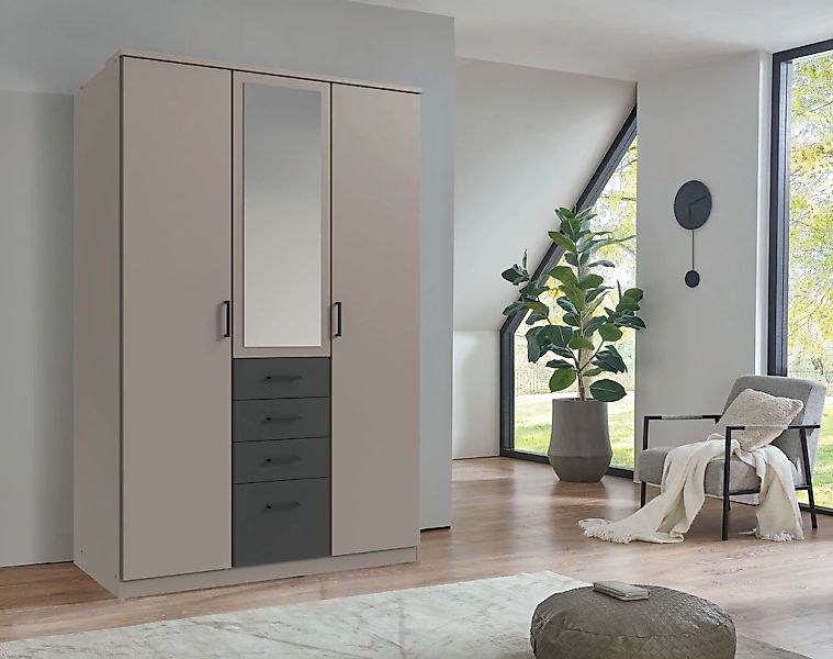 Wimex Kleiderschrank "Cottbus, in weiß oder grau modern kombiniert mit grap günstig online kaufen