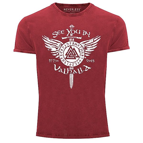 Neverless Print-Shirt Herren Vintage Shirt See günstig online kaufen