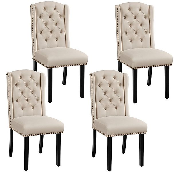 Yaheetech Esszimmerstuhl 2/4/6er Set Küchenstuhl (4 St), Polsterstuhl bis 1 günstig online kaufen