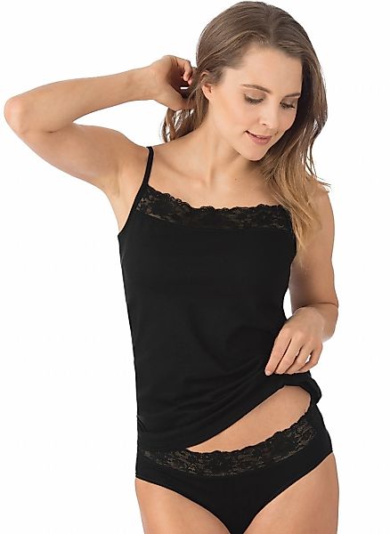 Trigema Unterhemd "TRIGEMA Spaghettiträger Unterhemd mit Spitze" 1 Stk. tlg günstig online kaufen