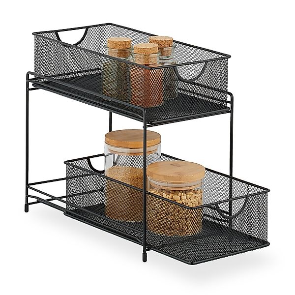 relaxdays Mehrzweckregal Küchen Organizer mit 2 günstig online kaufen