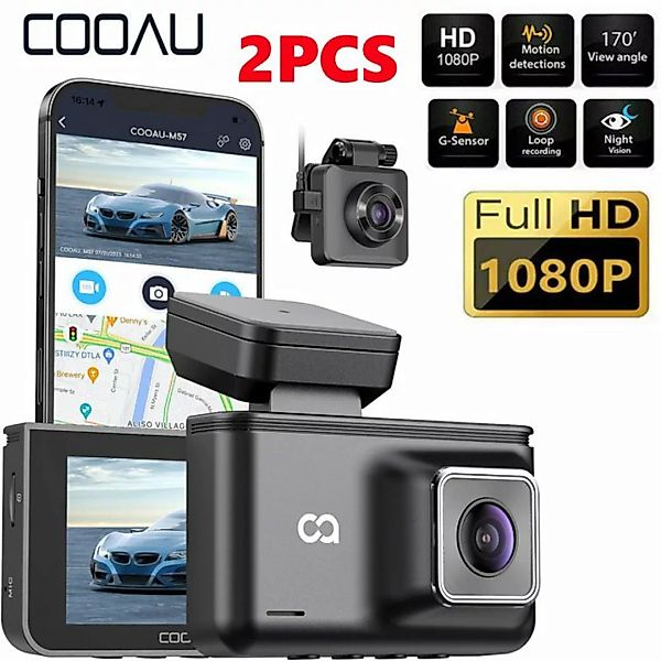 COOAU Dual Dashcam Auto Vorne Hinten 2,5K /1080P mit APP Control Method Das günstig online kaufen