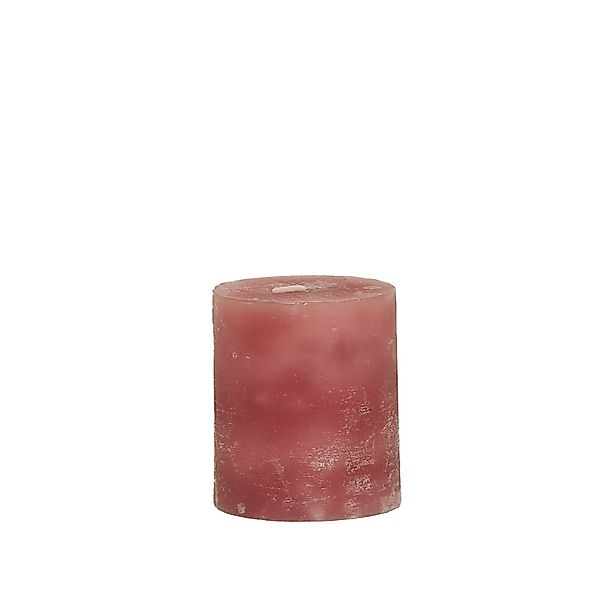 B&S Stumpenkerze Rustikkerze durchgefärbt rosenholz mamoriert günstig online kaufen