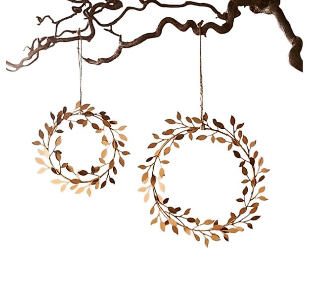 Home-trends24.de Hängedekoration Rost Hänger, Blätter, Kranz,Dekohänger, De günstig online kaufen