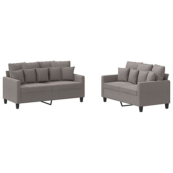 vidaXL Sofa 2-tlg. Sofagarnitur mit Kissen günstig online kaufen