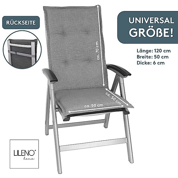 LILENO HOME Hochlehnerauflage Gartenstuhl Auflage, bequeme günstig online kaufen