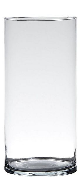 Hakbijl Glass Tischvase Transparente Zylinder Vase 12x12x30cm Glas Spülmasc günstig online kaufen