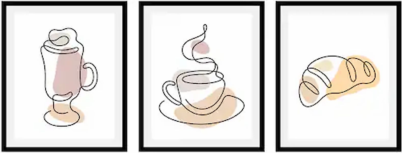 queence Bild »Set Hatty«, Blumen-Kaffee-Kaffee Bilder-Bar & Lounges-Essen-K günstig online kaufen