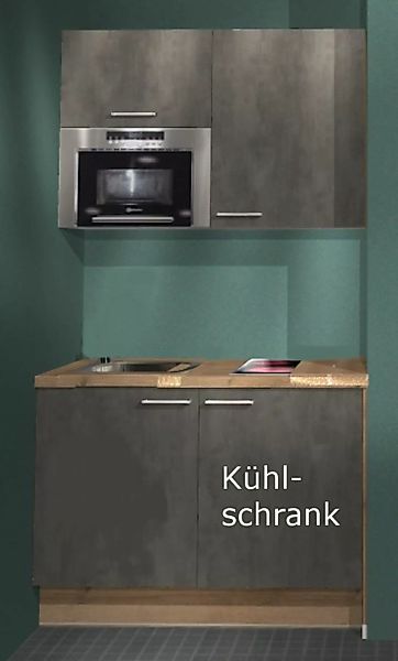 Einbauküche MANKAFUN SCGR1.2 Schiefergrau - Schränke montiert/ Küchenzeile günstig online kaufen