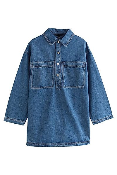 Next Minikleid Langärmeliges Denim-Minikleid im Utility-Stil (1-tlg) günstig online kaufen