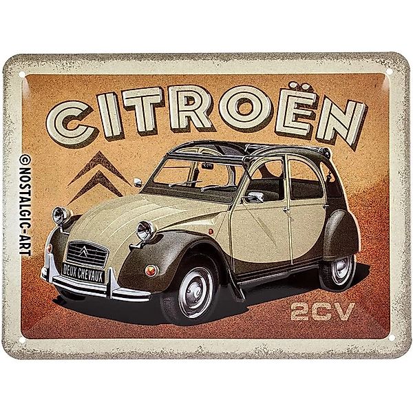 Nostalgic-Art Blechschild 15x20 cm - Citroen - Citroen 2CV günstig online kaufen