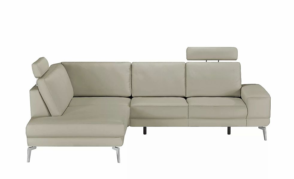 meinSofa Ecksofa aus Leder Dana ¦ grau ¦ Maße (cm): B: 269 H: 86 T: 222.0 P günstig online kaufen