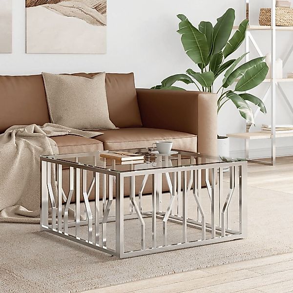 furnicato Couchtisch 80x80x40 cm Edelstahl und günstig online kaufen