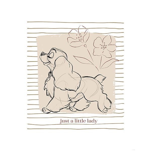 Komar Wandbild Disney Lady and the Tramp Just a Little Lady 40 cm x 50 cm B günstig online kaufen