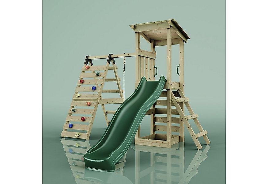 OutdoorToys Spielturm Sevilla, aus Holz in Grün mit Kinderschaukel & Rutsch günstig online kaufen