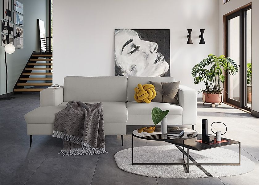 DOMO collection Ecksofa "Modica kompakt und elegant, Breite 244, L-Form", m günstig online kaufen