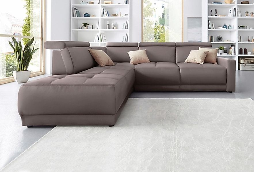 DOMO collection Ecksofa »Ava, moderne Sitzheftung mit toller Doppelnaht, ko günstig online kaufen