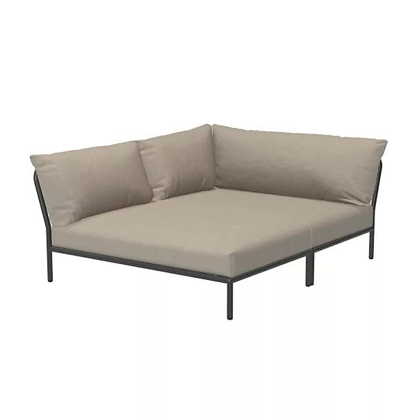 LEVEL2 Outdoor Eck-Sofa Lounge-Modul 5 Asche Dunkelgrau Links günstig online kaufen