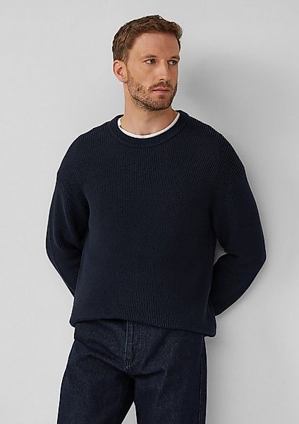 s.Oliver Longpullover Strickpullover Strickpullover im Relaxed Fit mit Stru günstig online kaufen