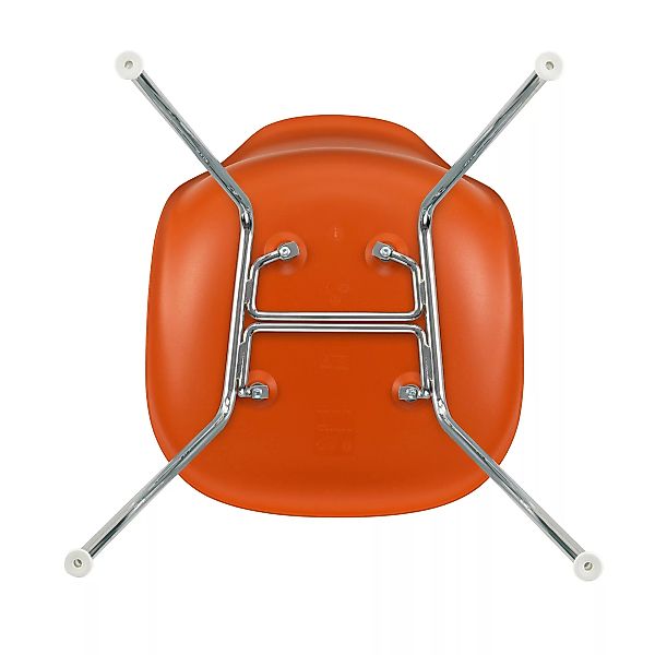 Vitra - Eames Plastic Side Chair DSX Gestell verchromt - rostiges orange/Si günstig online kaufen