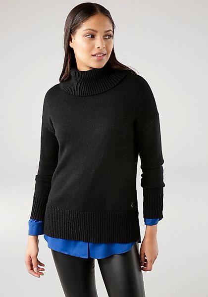 Tamaris Rollkragenpullover in lässiger Form mit seitlichen Schlitzen günstig online kaufen