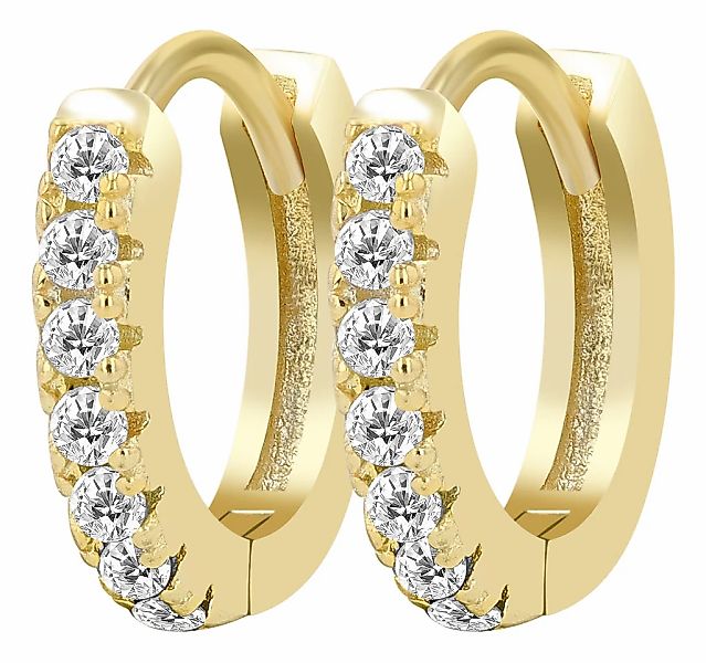 Adelia´s Klappcreolen "Damen Ohrringe – Klappcreole aus 925 Silber mit Zirk günstig online kaufen