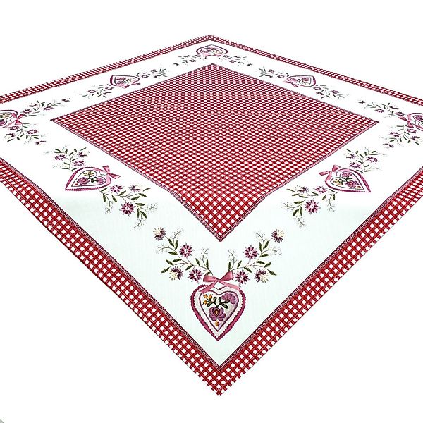 Stoffschmiede Tischdecke / Bestickt / 85x85cm günstig online kaufen