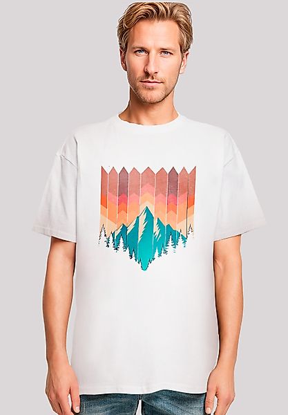 F4NT4STIC T-Shirt Berg Sonnenuntergang Geometrisch Premium günstig online kaufen
