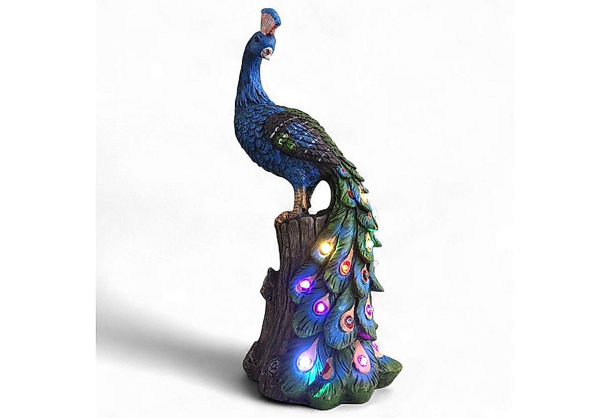 Arnusa Gartenfigur Solarleuchte Pfau Farbwechsel Gartendeko Solarlampe, wet günstig online kaufen