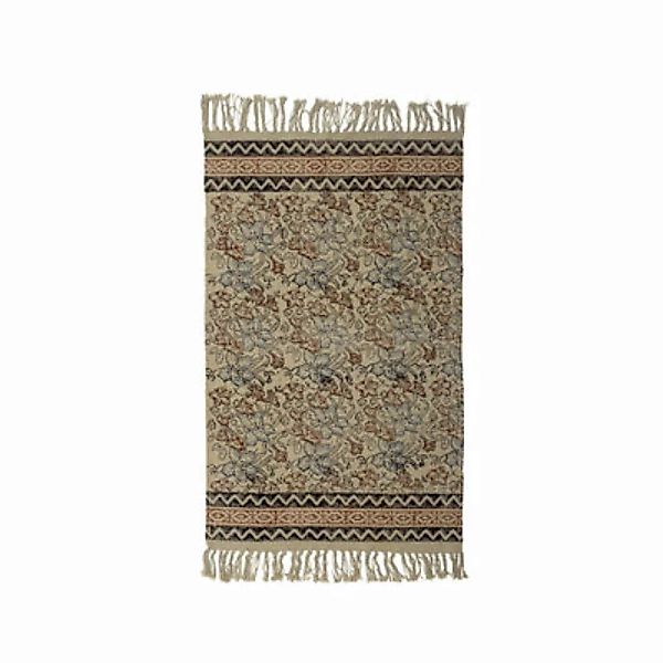 Teppich Tuja textil bunt / 90 x 60 cm - Bloomingville - Bunt günstig online kaufen