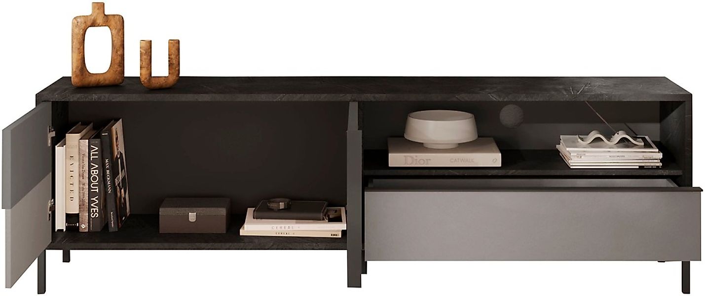 INOSIGN Lowboard "Everest Breite 206 cm, TV-Board mit 2 Türen u. 1 Schubkas günstig online kaufen
