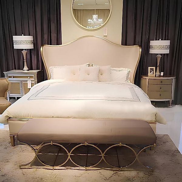 Xlmoebel Bett Luxuriöses Textilbett mit Lederoptik für ein modernes Schlafz günstig online kaufen
