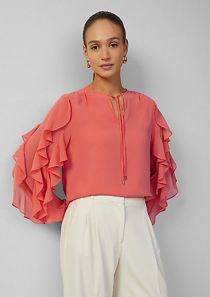 s.Oliver Langarmbluse Bluse Leichte Chiffonbluse mit Rüschenärmeln günstig online kaufen