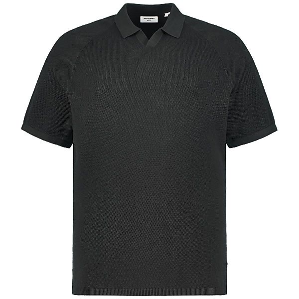 Jack&Jones Strick-Poloshirt Farbe schwarz Größe: 8XL günstig online kaufen