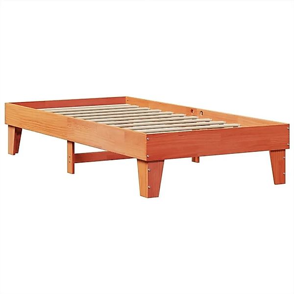 vidaXL Massivholzbett ohne Matratze Wachsbraun 75x190 cm Kiefernholz 855381 günstig online kaufen