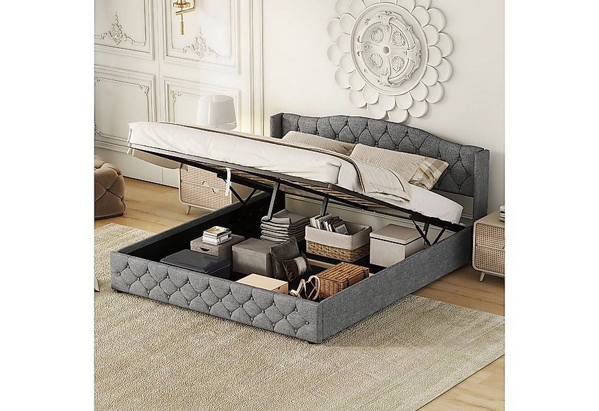 OKWISH Polsterbett Funktionsbett Doppelbett Bett Stauraumbett (180 x 200cm günstig online kaufen